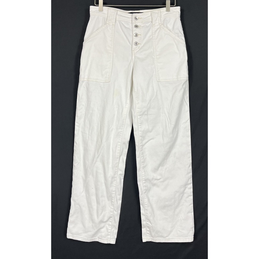 Modern Supply by Sanctuary Women 30 White Utility Wide Leg Button Fly Pants